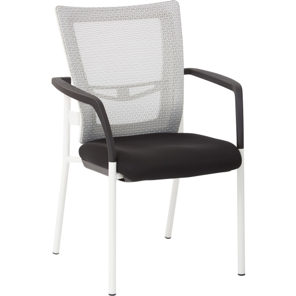 Office Star Low-Back Mesh Visitors Chair, Black