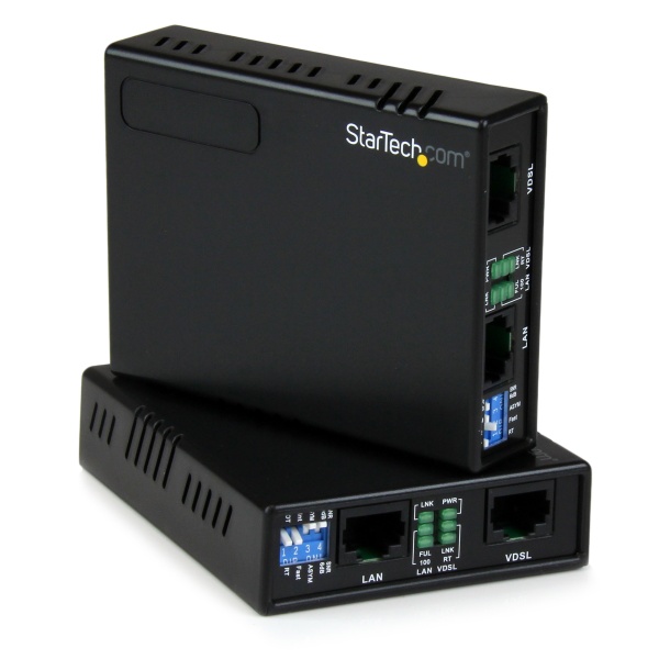 StarTech.com 10/100 VDSL2 Ethernet Extender Kit over Single Pair Wire - 1km - Extend your 10/100Mbps network by up to 1km over Ethernet or RJ11 phone -  110VDSLEXT