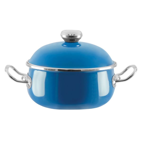vita enamel-on-steel nonstick covered dutch oven, 6 qt, blue