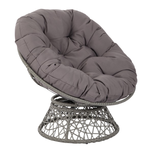 Office Star Papasan Chairs, Gray/Gray