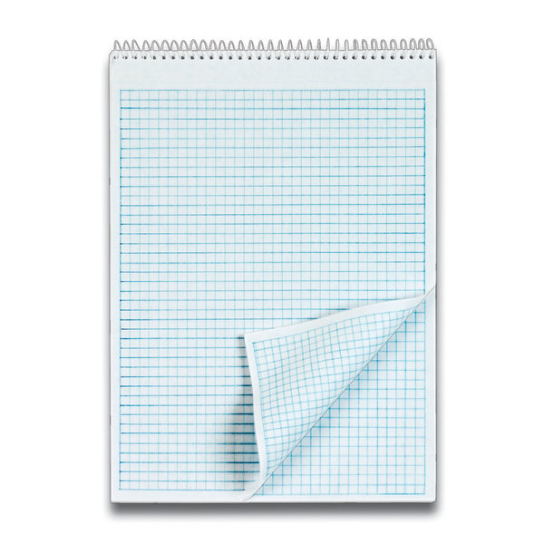 TOPS Docket Top Wire Quadrille Pad 70 Sheets - Wire Bound - 8 1/2  x 11 3/4  - White Paper - Chipboard Cover - Perforated  Hard Cover - 1Each