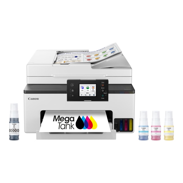 Canon MAXIFY GX2020 Wireless Color Inkjet Printer, All-In-One, Print, Scan, Copy, Fax (GX2020), White | Quill