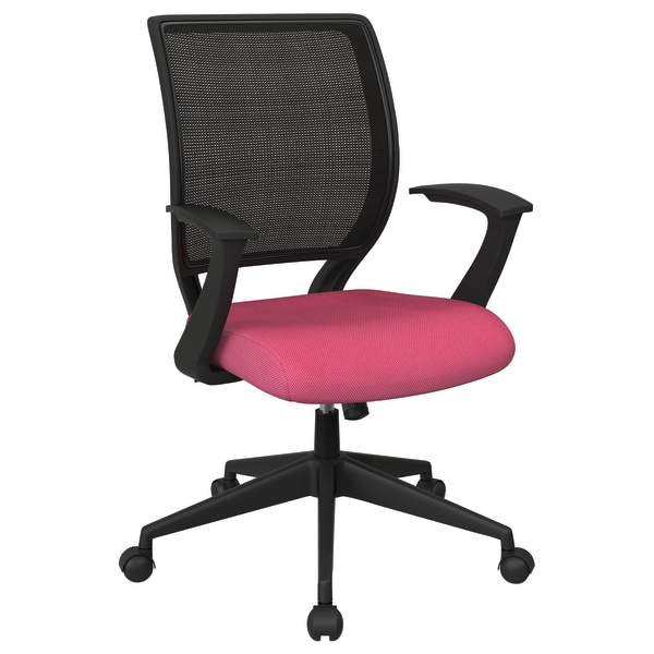 Office Star Work Smart Mesh Task Chair, Pink/Black