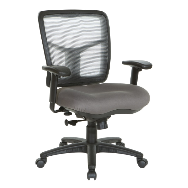 Office Star Pro-Line II Air Mist Ergonomic Mesh Mid-Back Manager Chair, Gray