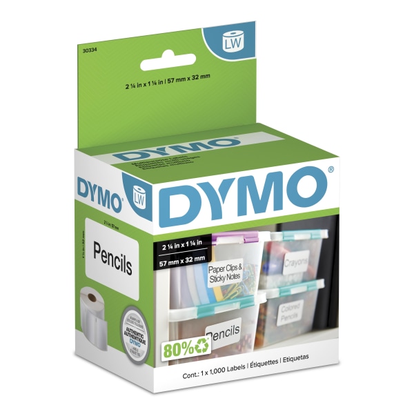 4 Roll 1000 Medium Multipurpose Labels Permanent for DYMO LabelWriters 30334 