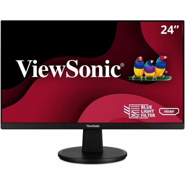 ViewSonic VA2447-MH 24 Inch Full HD 1080p Monitor with Ultra-Thin Bezel, Adaptive Sync, 75Hz, Eye Care, HDMI, VGA