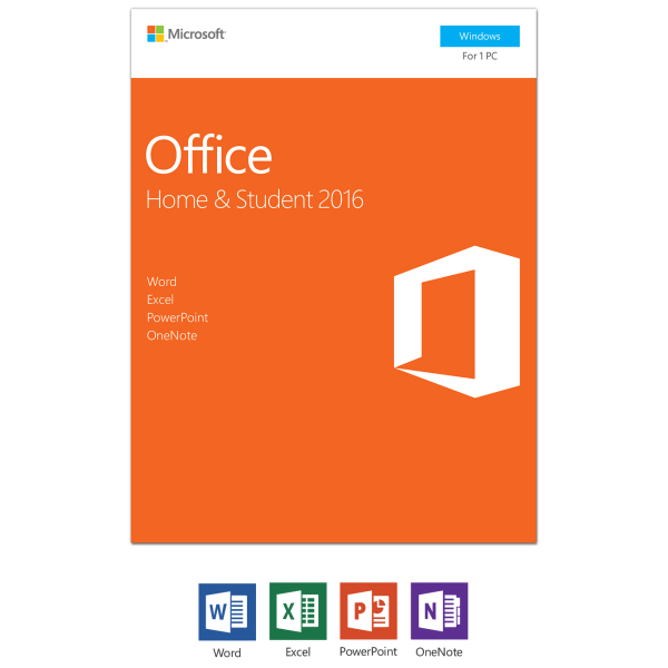 Office Home & Student 2016, 1 PC, Product Key -  Microsoft, 79G-04589
