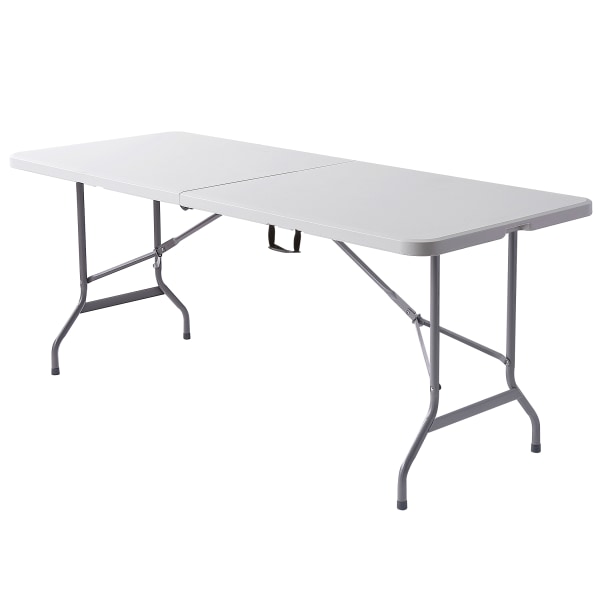 Molded Plastic Top Folding Table With, What Is The Width Of A Folding Table