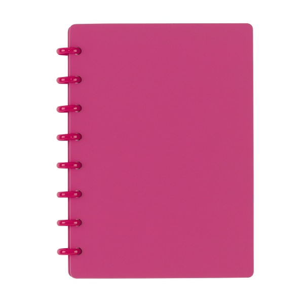 TUL Discbound Notebook, Junior Size, 60 Sheets, Pink Soft Touch Cover