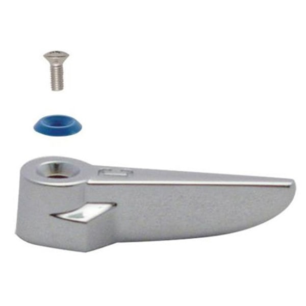 T&S Brass Cold Faucet Handle, 5/8H x 1W x 2-1/4D, Silver