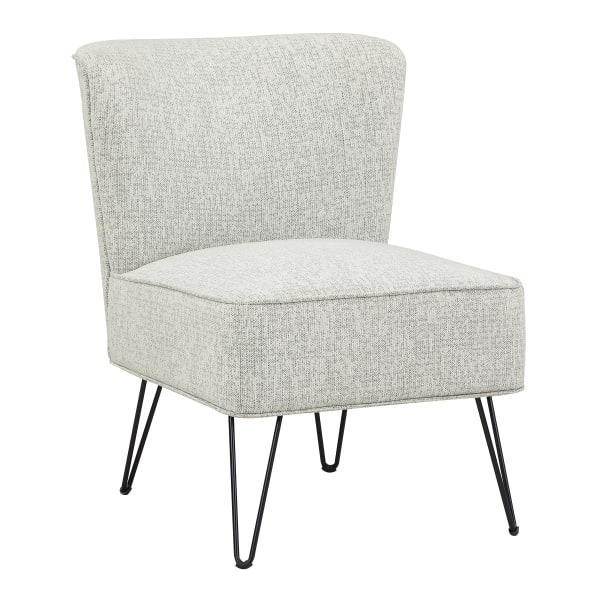 Office Star Alea Accent Chair, Cream Navy Speck/Black