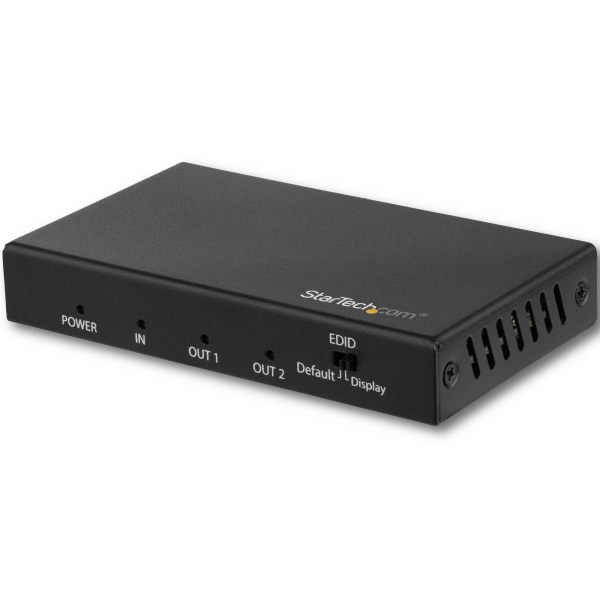StarTech.com 2 Port HDMI Splitter, 4K 60Hz, 1x2 Way HDMI 2.0 Splitter, HDR, ST122HD202