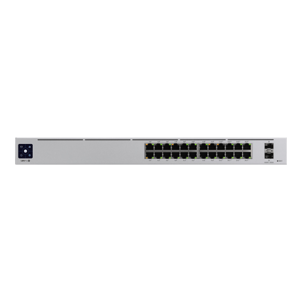 Ubiquiti UniFi Switch USW-Pro-24-POE - Switch - managed - 24 x 10/100/1000 (16 PoE+, 8 PoE++) + 2 x 10 Gigabit SFP+ (uplink) - desktop, rack-mountable