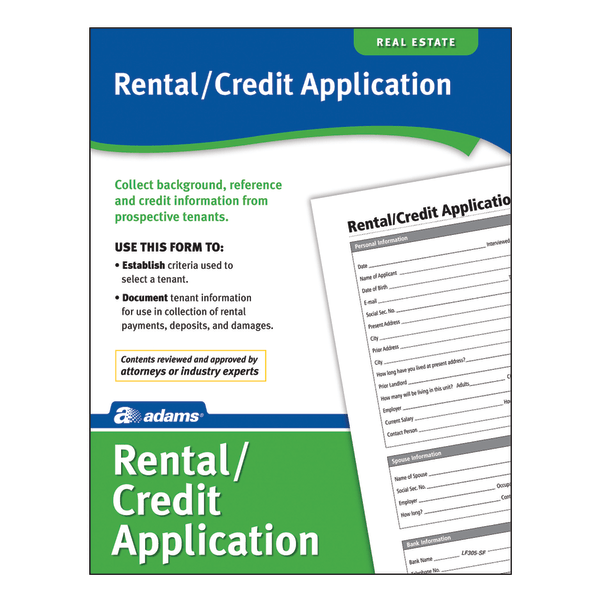 UPC 053926601318 product image for Adams® Rental/Credit Application | upcitemdb.com