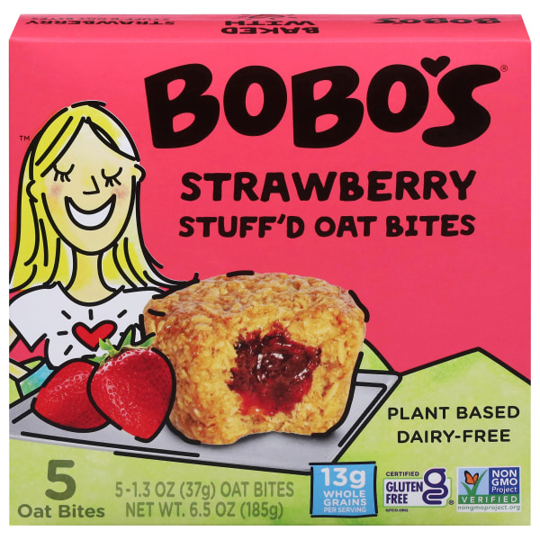 UPC 829262002184 product image for Bobo's Oat Bites, Stuffed Strawberry, 1.3 Oz, Total Qty 30 | upcitemdb.com