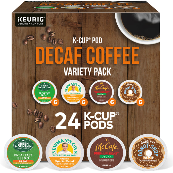 Keurig Green Mountain Coffee Roasters K Cup Variety Sampler Decaf Coffee Pack, Box Of 24 K Cup Pods