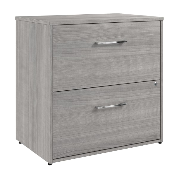 Bush Business Furniture Hustle 29-11/16"" x 19-5/8"" Lateral 2-Drawer File Cabinet, Platinum Gray, Standard Delivery -  HUF130PG