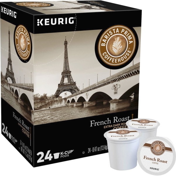 Barista Prima Coffeehouse® Single-Serve Coffee K-Cup®, French Roast, Carton Of 24 -  6611