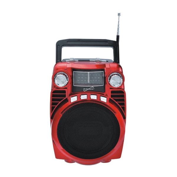 Supersonic Bluetooth® 4 Band Radio, Red -  SC-1390BT-RED