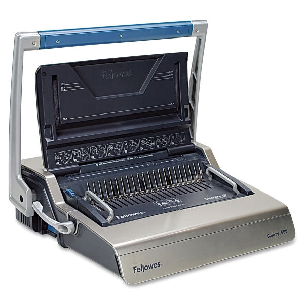 Fellowes� Galaxy Comb Manual Binding Machine, Metallic Silver/Black