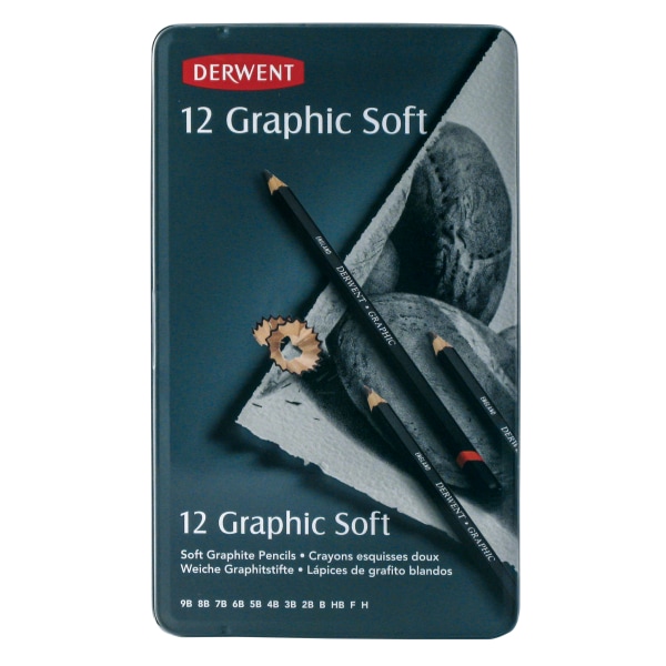 Photos - Pen Derwent Graphic Sketching Pencils, Black, Set Of 12 34215