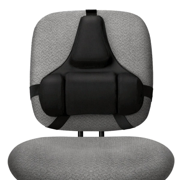 FEL8037601 Back Support- Adjustable- Memory Foam- 14-.50in.x2in.x15in.- Black