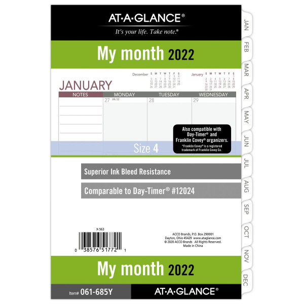 AT-A-GLANCE&reg; Weekly Planner Calendar Refill 5955582