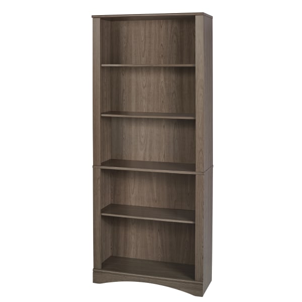 Pelingo 72 H 5 Shelf Bookcase Gray, Mainstays 5 Shelf Bookcase Dimensions