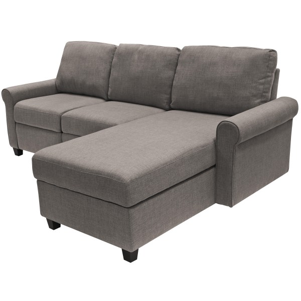 Photos - Sofa Serta � Copenhagen Reclining Sectional With Storage Chaise, Right, Gray/Espresso UPH2001296 