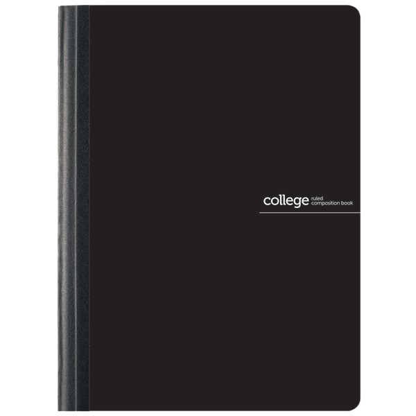 (count 8)Office Depot® Brand Poly Composition Book, 7 1/2" x 9 3/4", College Ruled, 80 Sheets, Black