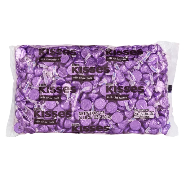 Photos - Bakeware Hershey's® KISSES Milk Chocolates, Purple, 66.7 Oz Bag