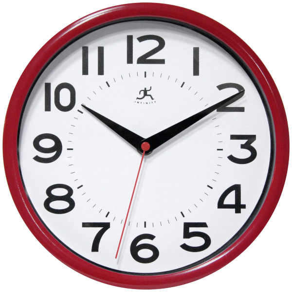 Infinity Instruments Metro Wall Clock, 9"Dia. (14220SV-3364)