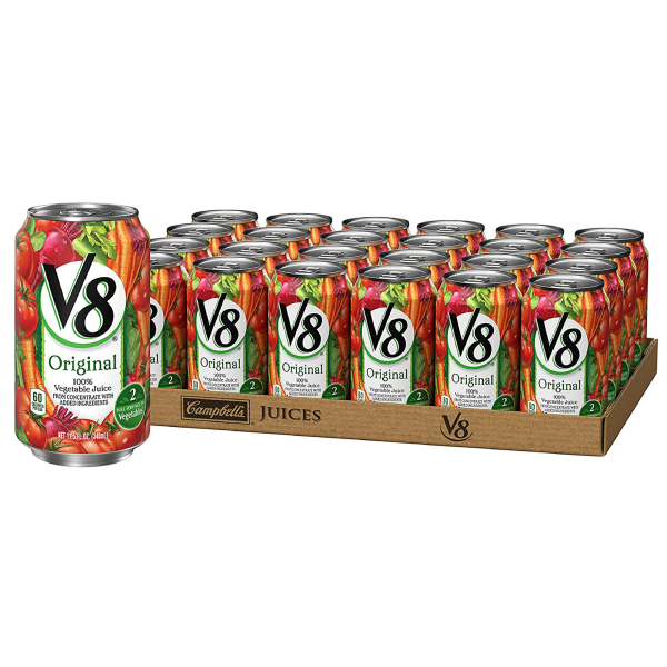 Campbell's V8 Vegetable Juice, 11.5 Oz, Pack Of 24 Cans