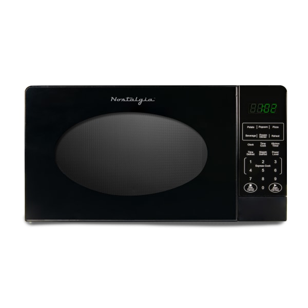 Nostalgia Retro Countertop Microwave Oven, 0.7 Cu. Ft., Black