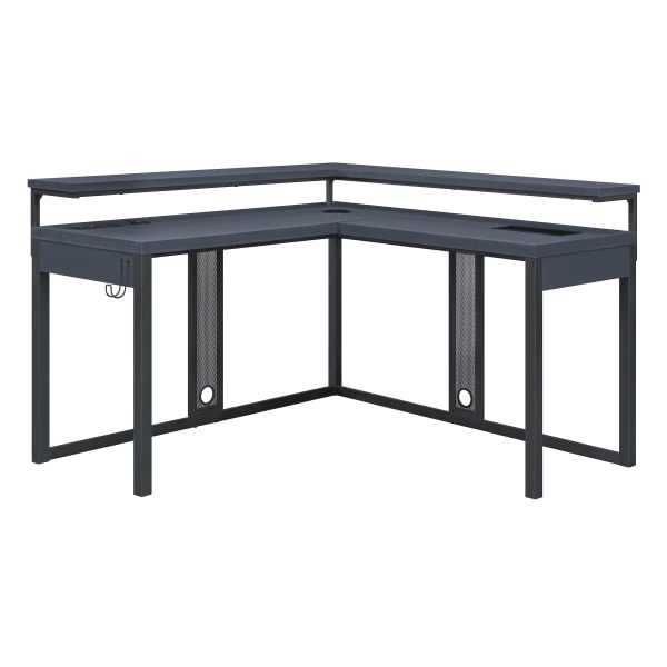 Office Star Loadout 54W L-Shaped Gaming Desk, Black