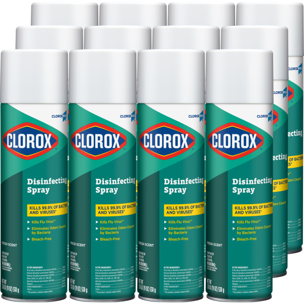 Clorox Disinfecting Spray Fresh Scent 19 Oz Bottle Case Of 12