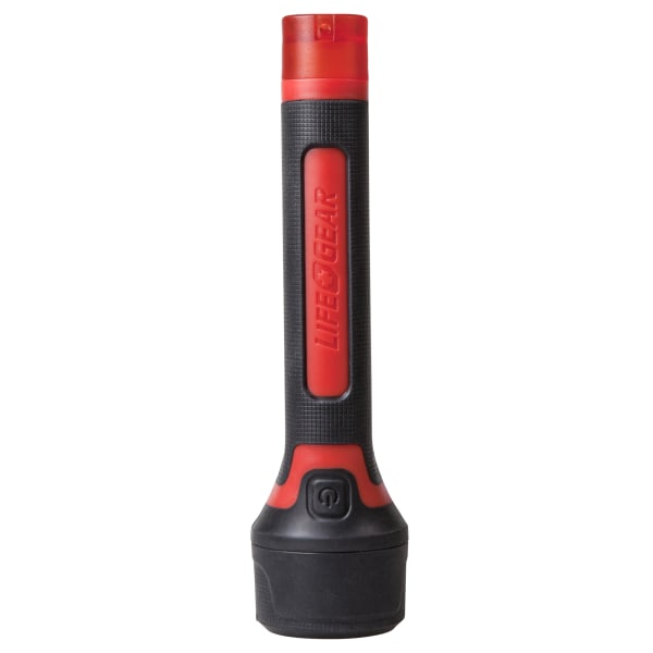 LifeGear 200-Lumen Stormproof Signal Light with Safety Whistle, Red, BA38-60633-RED