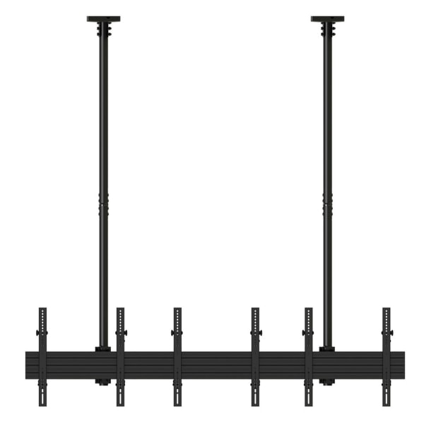 Photos - Mount/Stand Mount-It ! 3-Screen Dual-Pole Ceiling Mount, Side-By-Side, Black MI-20107 