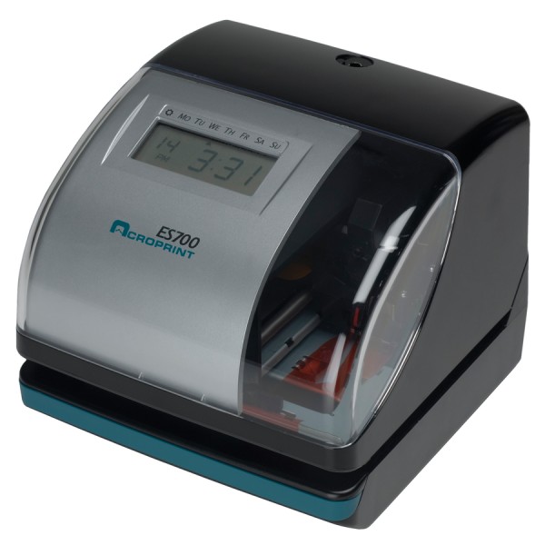 Acroprint ES700 Atomic Time Recorder Punch Card Time Clock System, Black/Gray (01-0182-000)