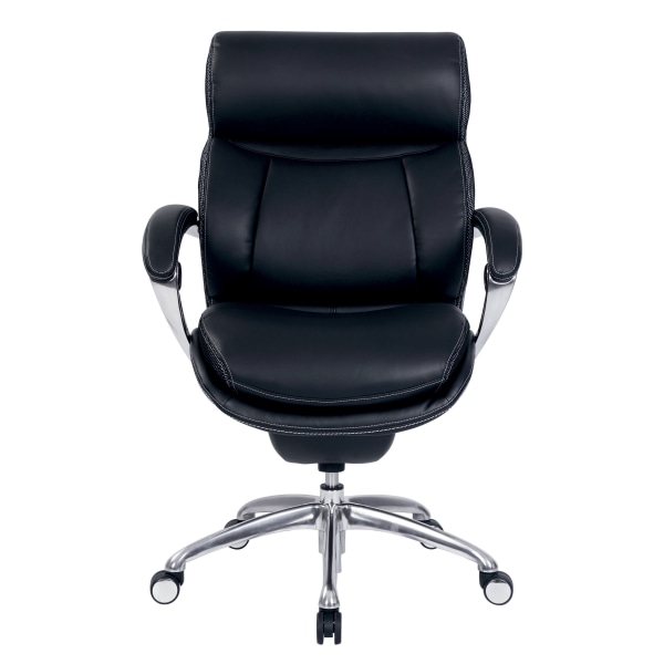 Serta Icomfort I5000 Bonded Leather Mid Back Manager S Chair Onyx Black Silver Zerbee