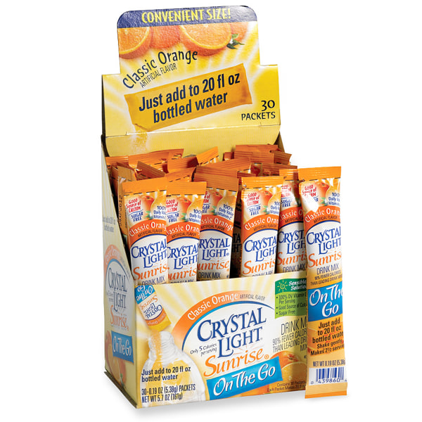 UPC 043000027455 product image for Crystal Light® On-The-Go Mix Sticks, Classic Orange, 0.16 Oz, Box Of 30 | upcitemdb.com