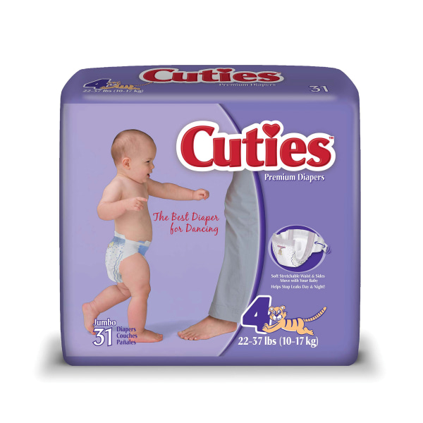 Cuties Baby Diapers ( 124 diapers )