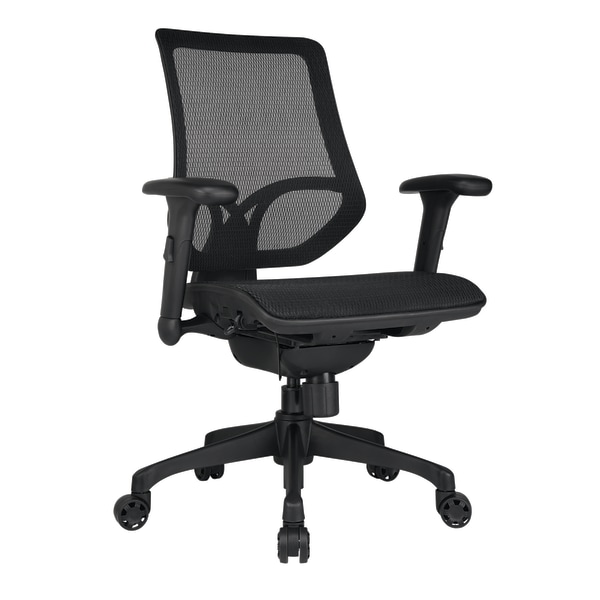WorkPro® 1000 Series Ergonomic Mesh/Mesh Mid-Back Task Chair, Black/Black, BIFMA Compliant -  SL-D7