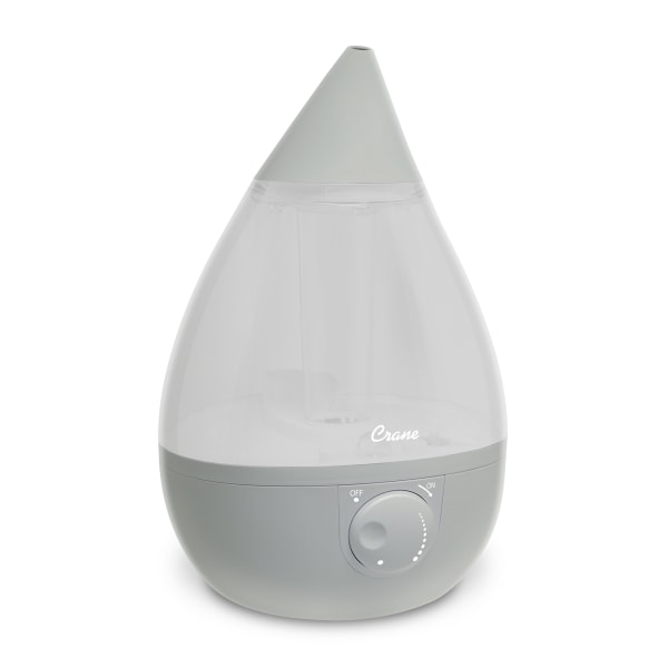 CRANE - 1 Gal. Drop Ultrasonic Cool Mist Humidifier - Grey