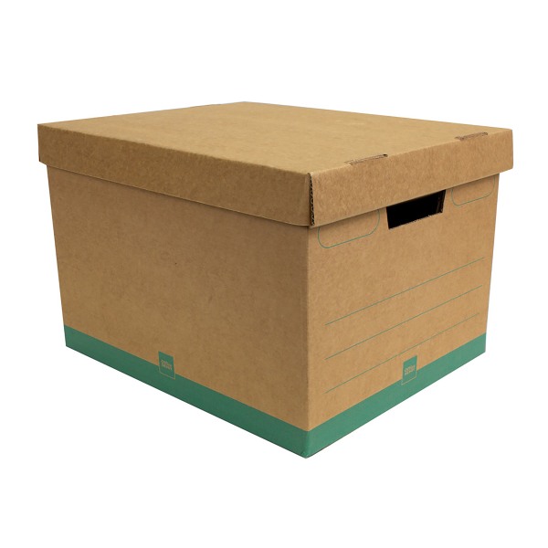 Medium Quick Set Up Corrugated Medium-Duty Storage Boxes With Lift-Off Lids And Built-In Handles 6054729