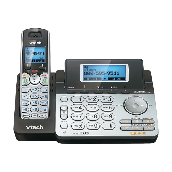 DS6151 2-Line DECT 6.0 Cordless Speakerphone with Digital Answering System and Caller ID