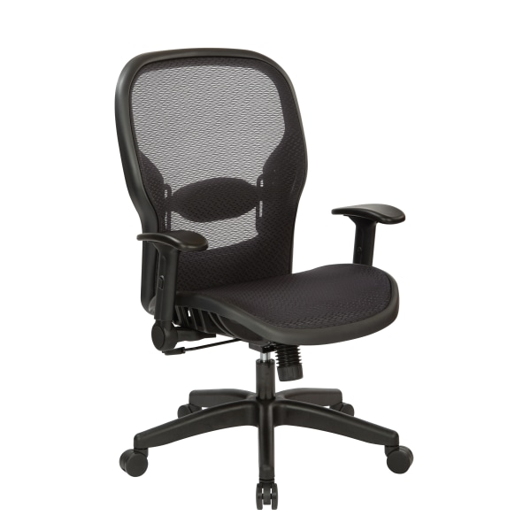 Office Star Space Seating 23 Series Air Grid Mid-Back Managers Chair, Black