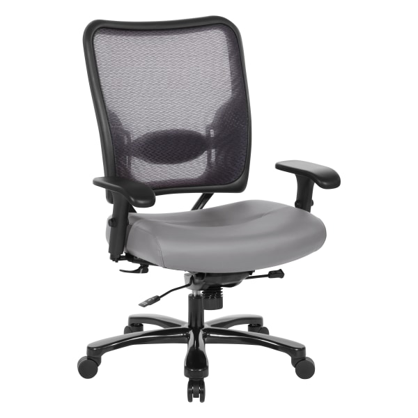 Office Star 75 Series Big & Tall Ergonomic Double AirGrid Back And Custom Fabric Seat Chair, Stratus