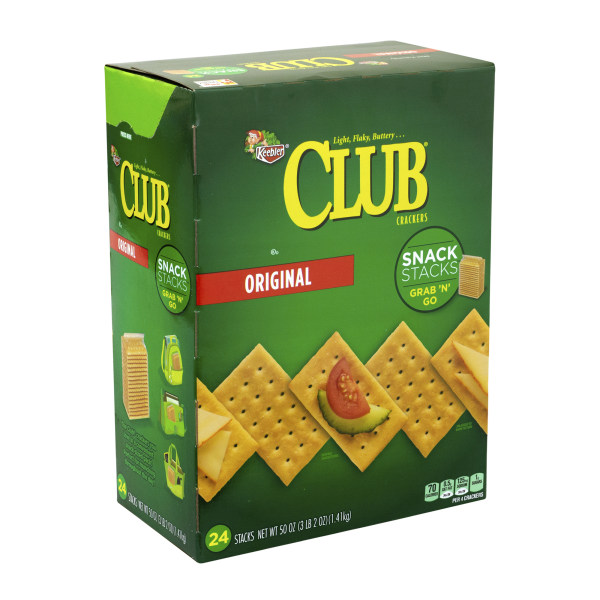 UPC 030100111238 product image for Keebler Original Club Crackers Snack Stacks, 50 Oz, 24 Sleeves | upcitemdb.com