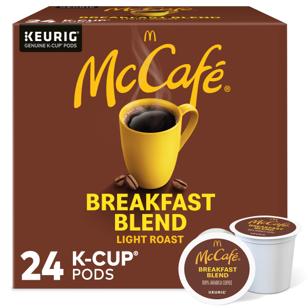 McCafe Breakfast Blend Light Roast K-Cup Coffee Pods 24 Count